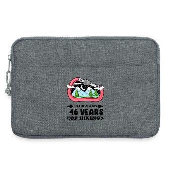 Mountain Wanderer 46th birthday 46 years old gift - Laptop bag 13" - heather grey - Front