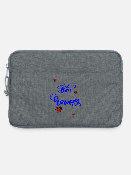 be happy - Laptoptasche 13" - Grau meliert