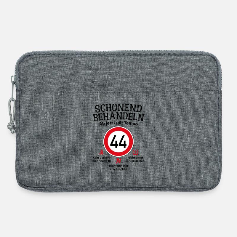 44. Geburtstag Schonend Behandeln 44 Tempolimit 44 - Laptoptasche 13" - Grau meliert