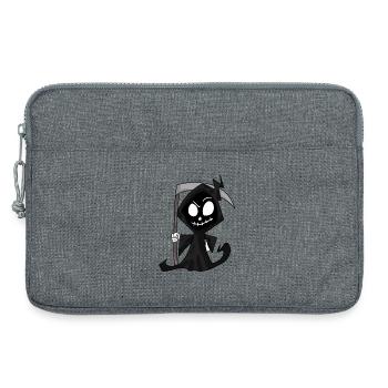 Faucheuse avec faux - Halloween - Sacoche pour ordinateur portable 13 pouces - gris chiné - Devant