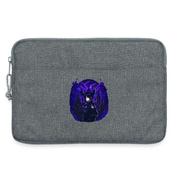 Goth Anime Girl dark night - Laptop bag 13" - heather grey - Front