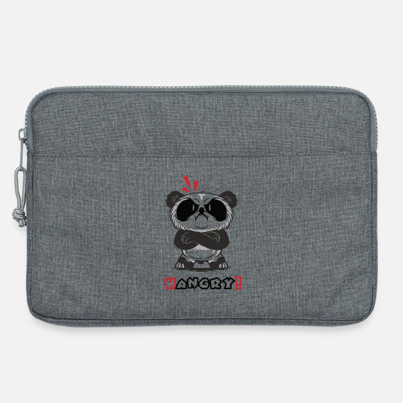 Hangry Panda - Laptoptasche 13" - Grau meliert