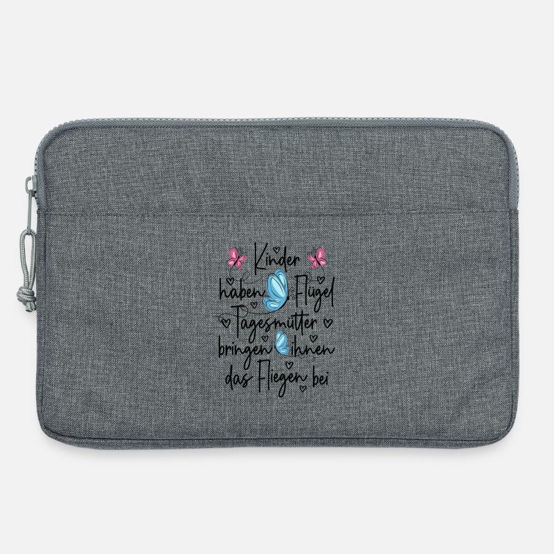 Tagesmutter - Laptoptasche 13" - Grau meliert