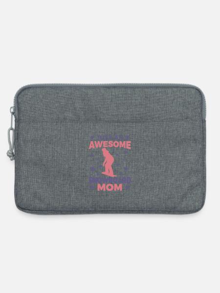 Snowboarding Mama - Laptoptasche 13" - Grau meliert