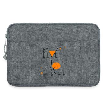 believe in yourself - Laptop bag 13" - heather grey - Front