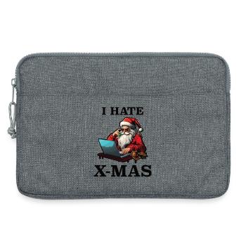 Tech-Weihnachtsmann hasst Weihnachten - Laptoptasche 13" - Grau meliert - Vorne