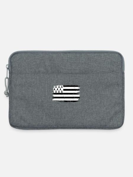 Geschenk für ein Feuer Bretonische Flagge Breizh Bretagne - Laptoptasche 13" - Grau meliert