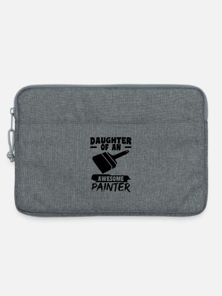 Maler Mädchen - Laptoptasche 13" - Grau meliert