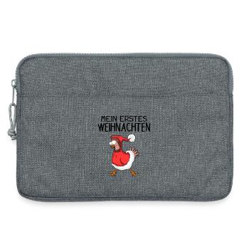 Weihnachtshuhn Frohe Weihnachten Huhn Baby Spruch - Laptoptasche 13" - Grau meliert - Vorne