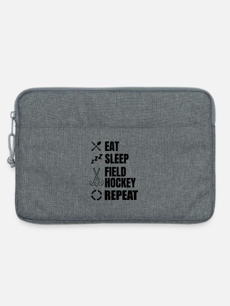 Feldhockey Tagesablauf - Laptoptasche 13" - Grau meliert