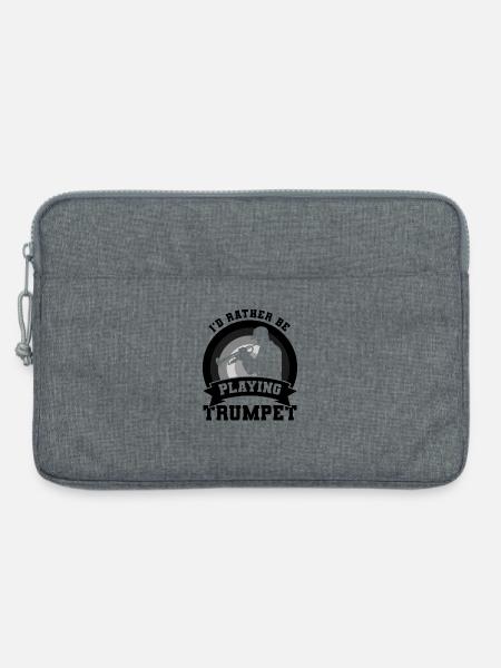Trompetenspieler Witz - Laptoptasche 13" - Grau meliert