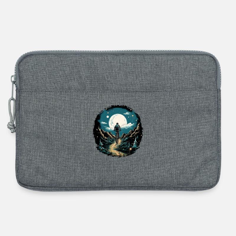 Mountainbiking Illustration - Laptoptasche 13" - Grau meliert