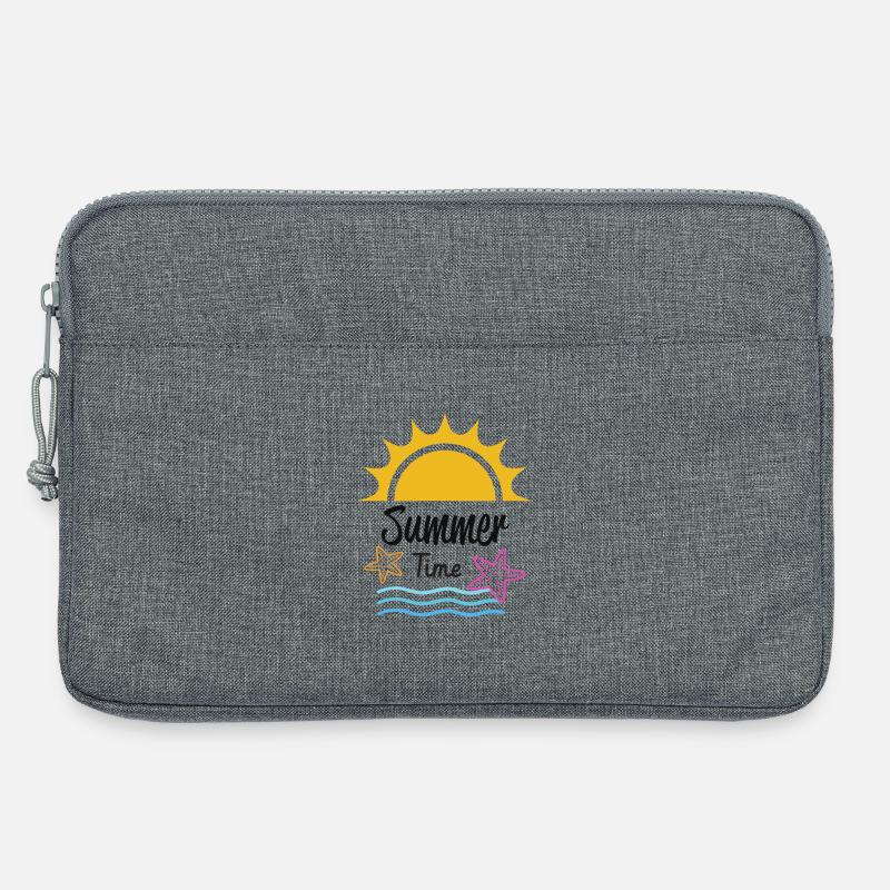 Summer Time Sommer Shirt - Laptoptasche 13" - Grau meliert