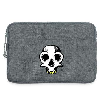 Skull (dreifarbig) - Laptoptasche 13" - Grau meliert - Vorne