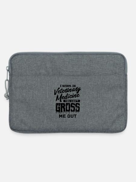 Tierarzt Spruch - Laptoptasche 13" - Grau meliert