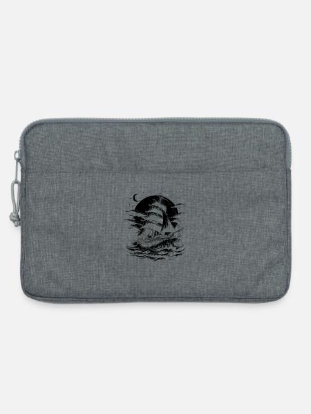 Segelschiff - Laptoptasche 13" - Grau meliert