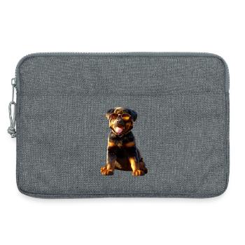 Les chiens Rottweiler aiment les fiers amateurs de rottweiler - Sacoche pour ordinateur portable 13 pouces - gris chiné - Devant