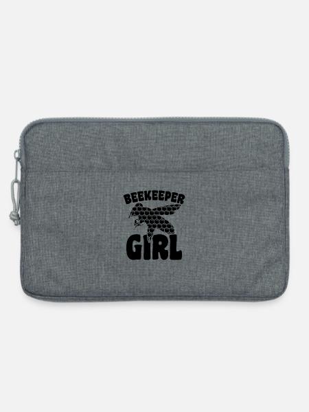 Imker Mädchen - Laptoptasche 13" - Grau meliert