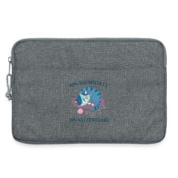 Chats, Poils de chat, Amoureux des chats, - Sacoche pour ordinateur portable 13 pouces - gris chiné - Devant