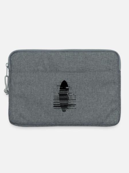 Surfbrett Zeichnung - Laptoptasche 13" - Grau meliert