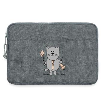 Bon anniversaire - Sacoche pour ordinateur portable 13 pouces - gris chiné - Devant