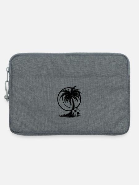 Fußball Zeichnung - Laptoptasche 13" - Grau meliert