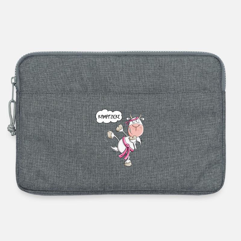 Karate Ziege Kampfsport Spruch - Laptoptasche 13" - Grau meliert