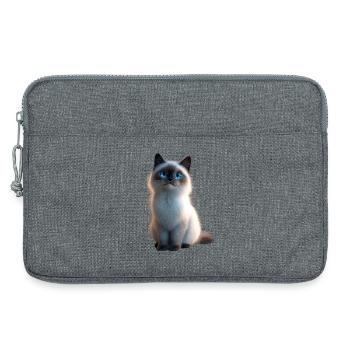 Birma Katze Heilige Birmakatze Süße Birma Katzen - Laptoptasche 13" - Grau meliert - Vorne