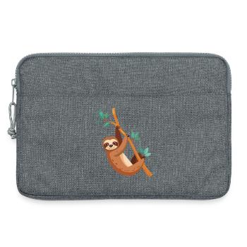 Niedliches Faultier Hängematte Design - Laptoptasche 13" - Grau meliert - Vorne