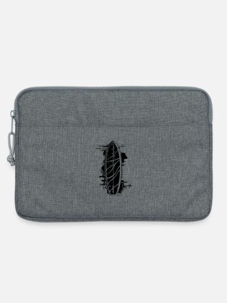Surfbrett - Laptoptasche 13" - Grau meliert