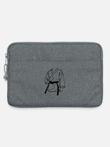 Karateka Zeichnung - Laptoptasche 13" - Grau meliert