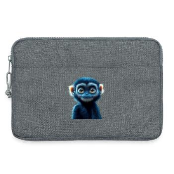 Singe Gibbon Main Blanche Gibbon Singe Mignon Lar Gibbons - Sacoche pour ordinateur portable 13 pouces - gris chiné - Devant