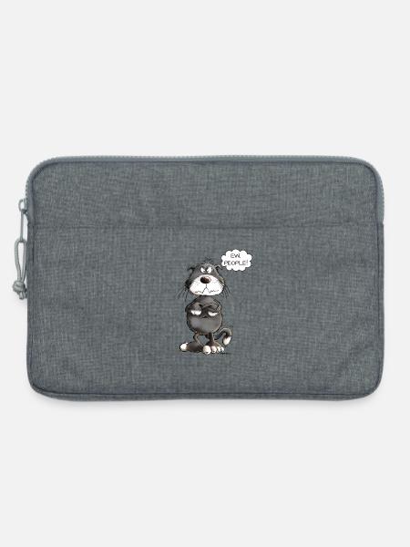 Mürrische Ew People Katze Spruch Katzen - Laptoptasche 13" - Grau meliert