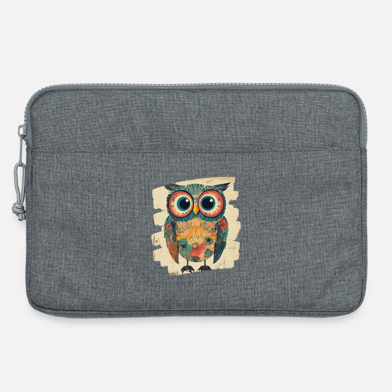 Eule - Laptoptasche 13" - Grau meliert