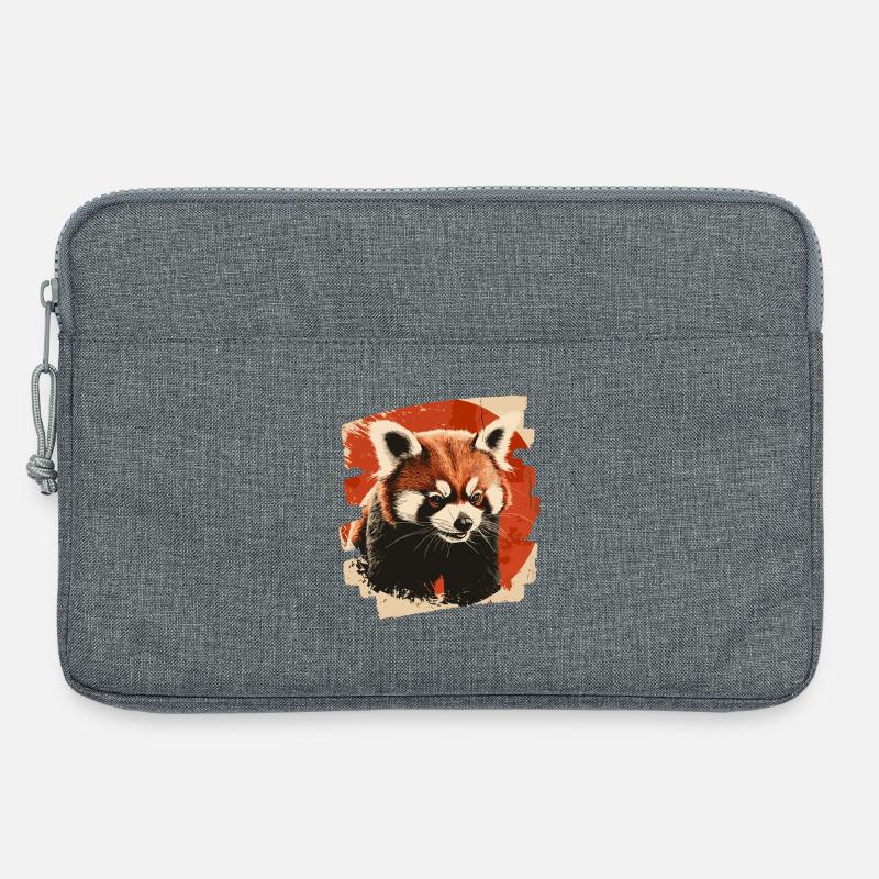 Roter Panda - Laptoptasche 13" - Grau meliert