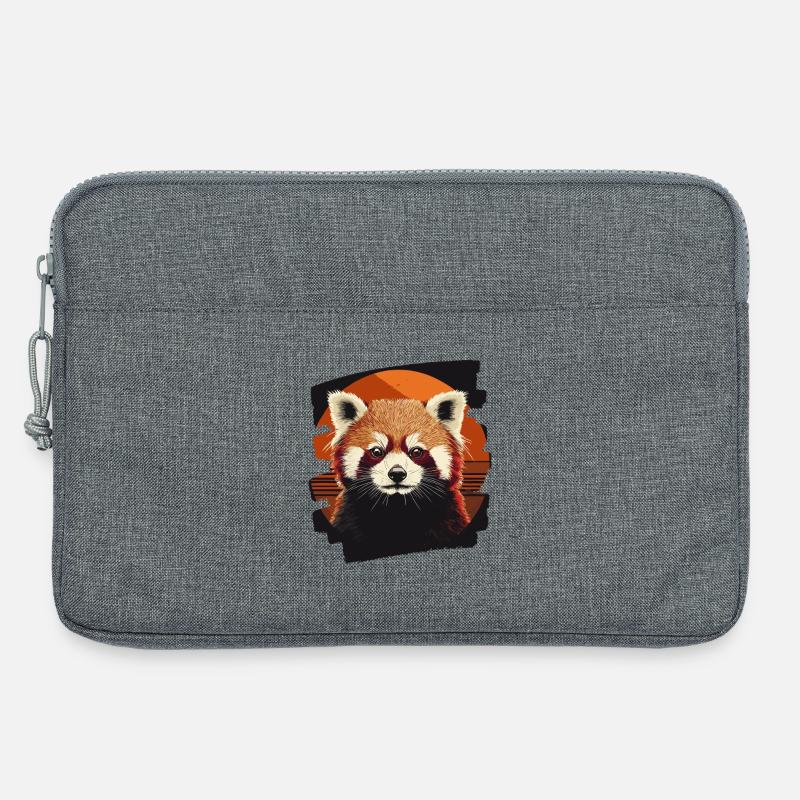 Roter Panda - Laptoptasche 13" - Grau meliert