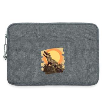 Krokodil Retro - Laptoptasche 13" - Grau meliert - Vorne