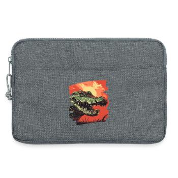 Krokodil - Laptoptasche 13" - Grau meliert - Vorne