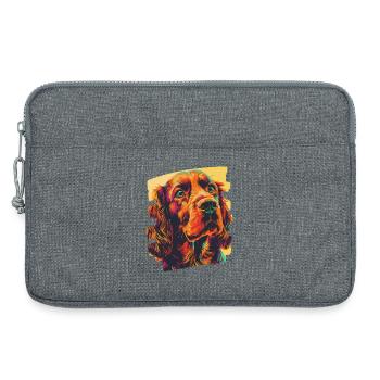 Cocker Spaniel - Sacoche pour ordinateur portable 13 pouces - gris chiné - Devant