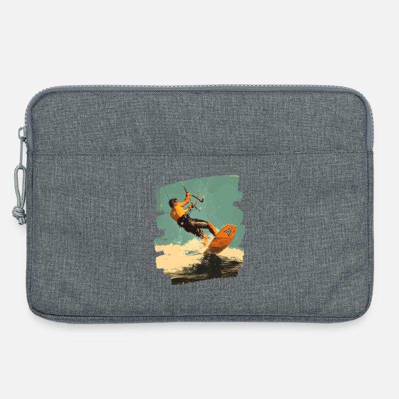 Kitesurfer - Laptoptasche 13" - Grau meliert