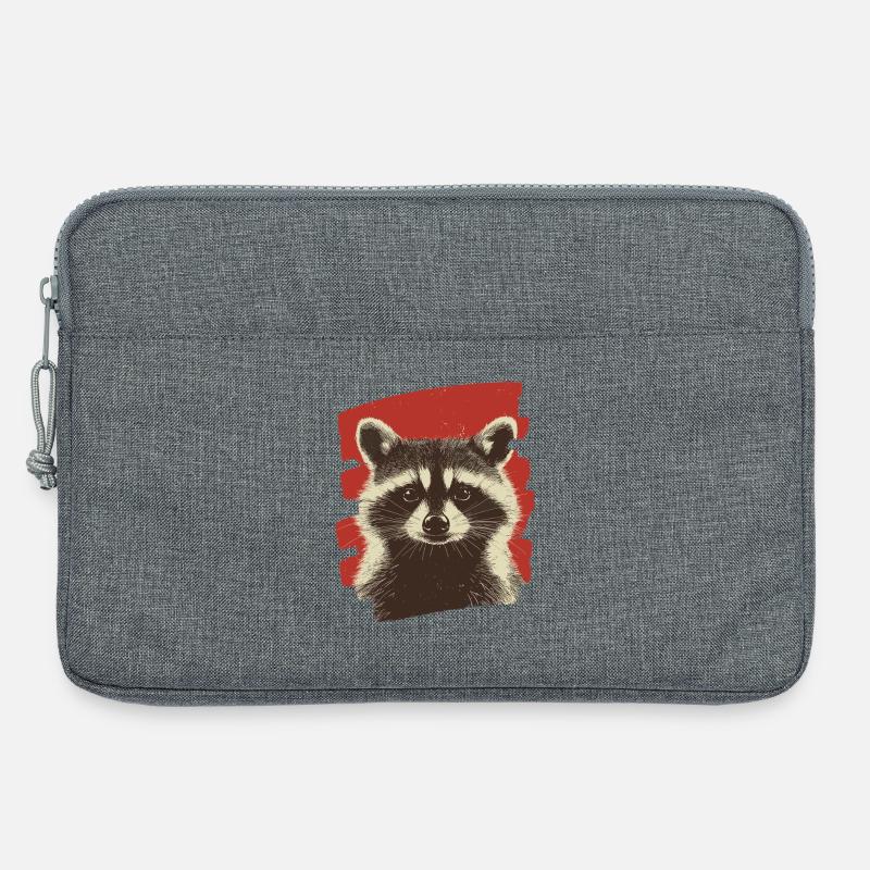 Waschbär - Laptoptasche 13" - Grau meliert
