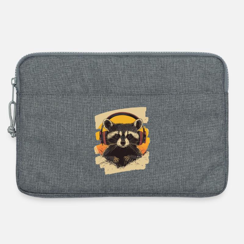 Waschbär - Laptoptasche 13" - Grau meliert