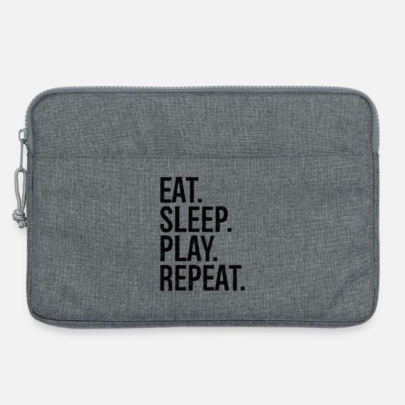 eat sleep play repeat - Laptoptasche 13" - Grau meliert