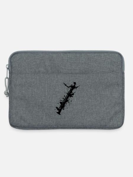 Flöte Graffiti - Laptoptasche 13" - Grau meliert