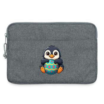 Süßer lustiger Pinguin Osterei Cartoon Ostern - Laptoptasche 13" - Grau meliert - Vorne