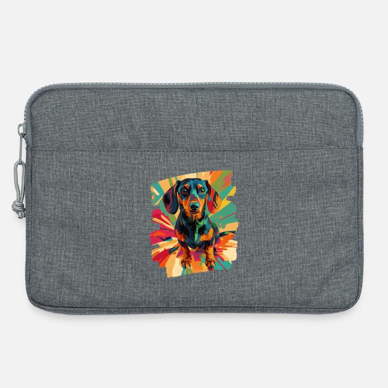 Dackel - Laptoptasche 13" - Grau meliert