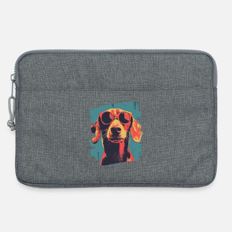 Dackel Dachshund - Laptoptasche 13" - Grau meliert