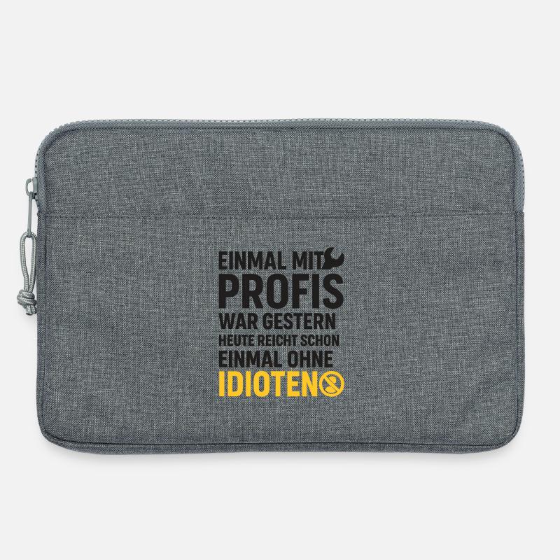 Einmal mit Profis – Ohne Idioten Design - Laptoptasche 13" - Grau meliert