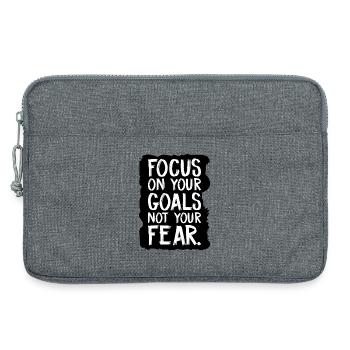 focus on your goals not your fear - Laptop bag 13" - heather grey - Front