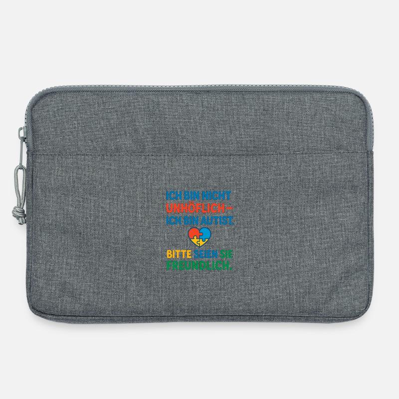 Bin nicht unhöflich - ich bin Autist - Laptoptasche 13" - Grau meliert